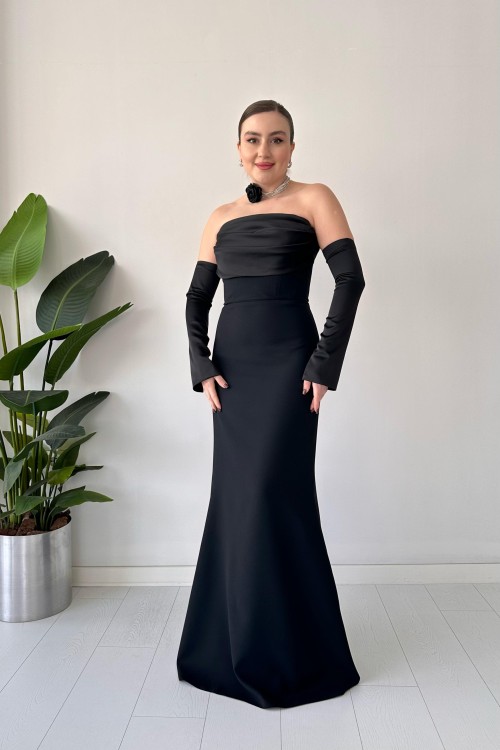 Robe de soirée Alya noire