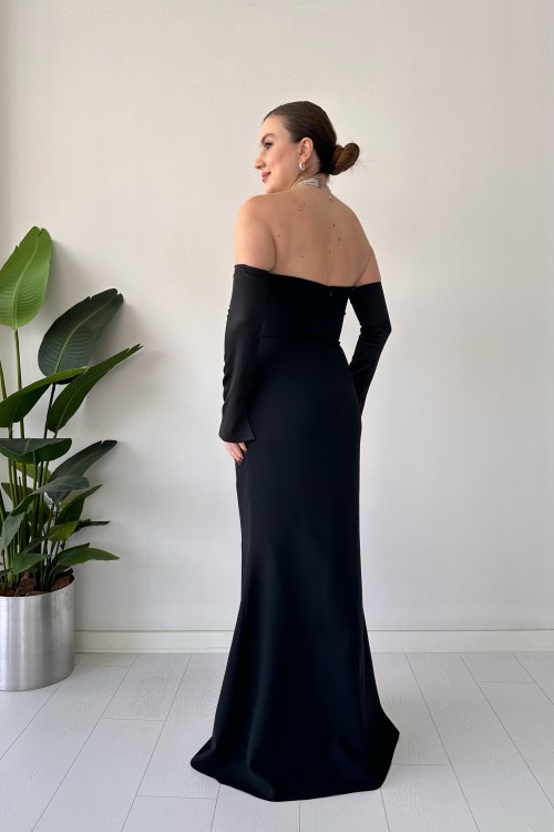 Robe de soirée Alya noire