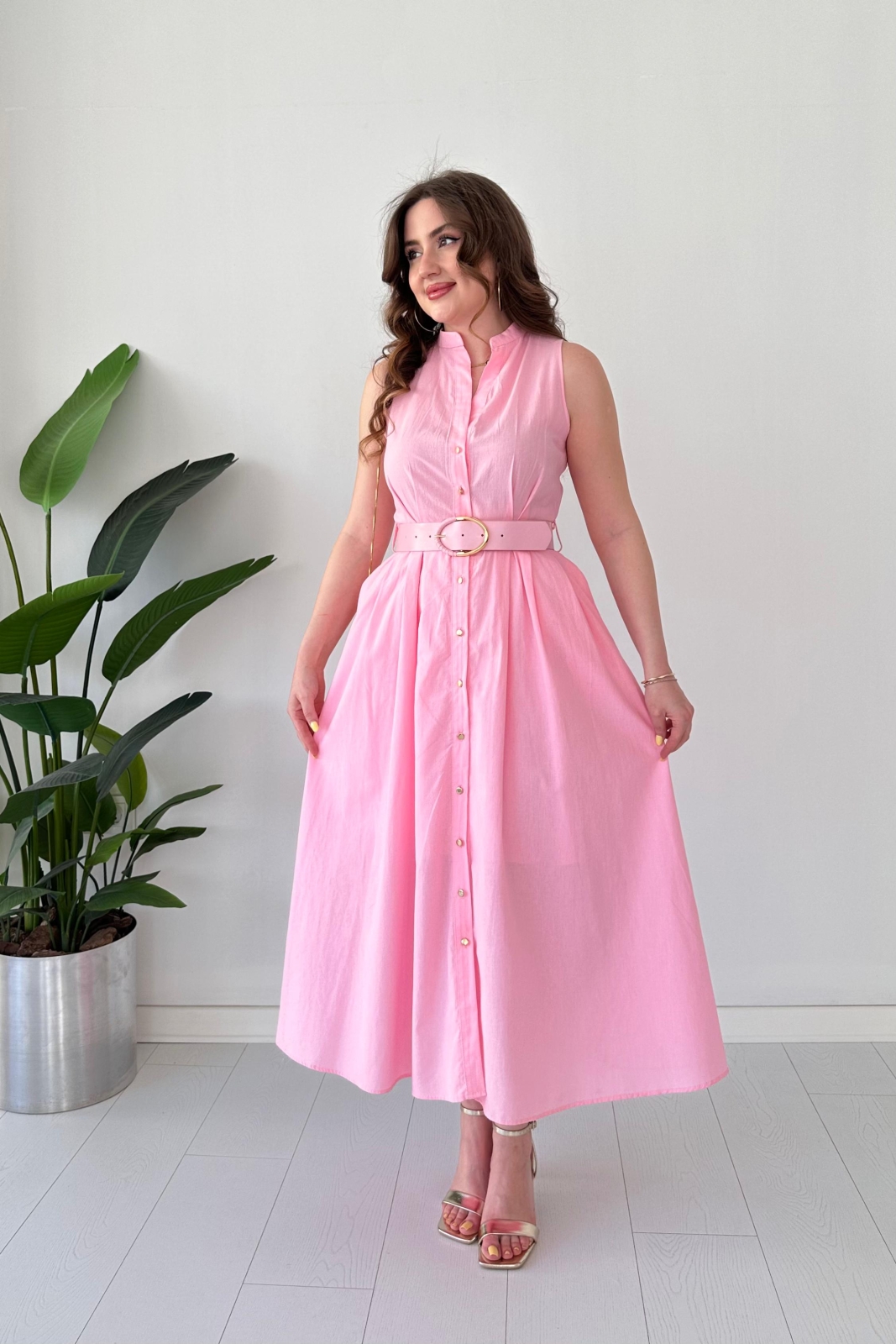 Astarlı Summer Elbise Pembe - Thumbnail