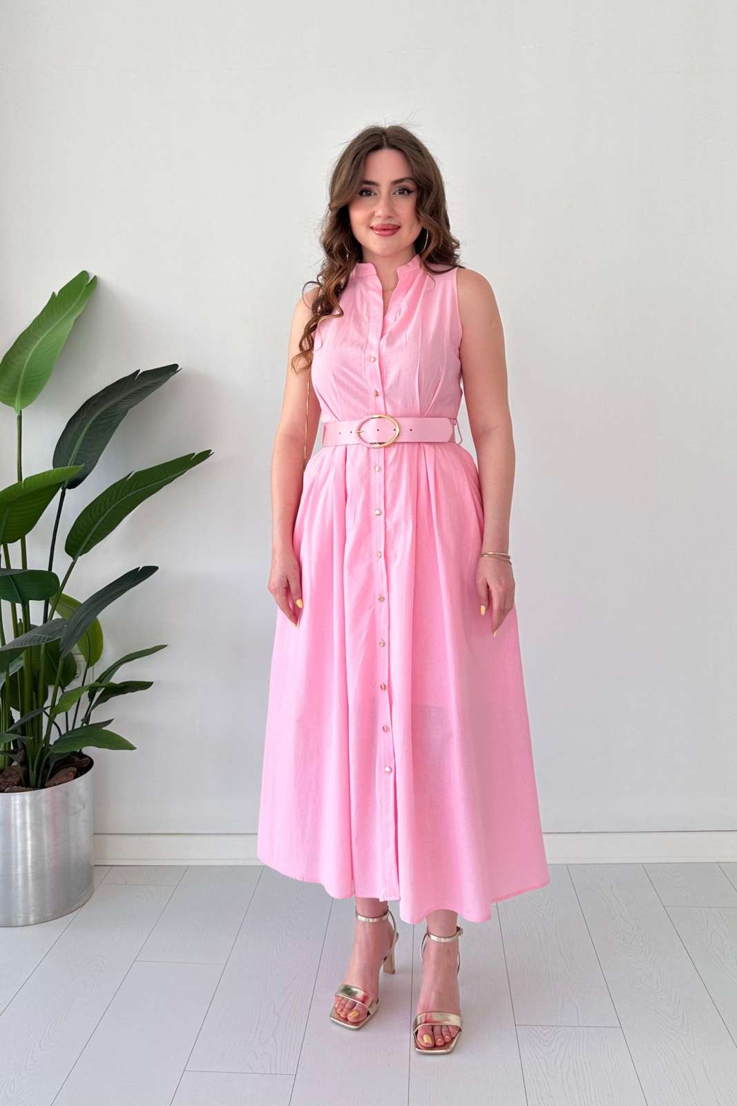 Astarlı Summer Elbise Pembe - Thumbnail