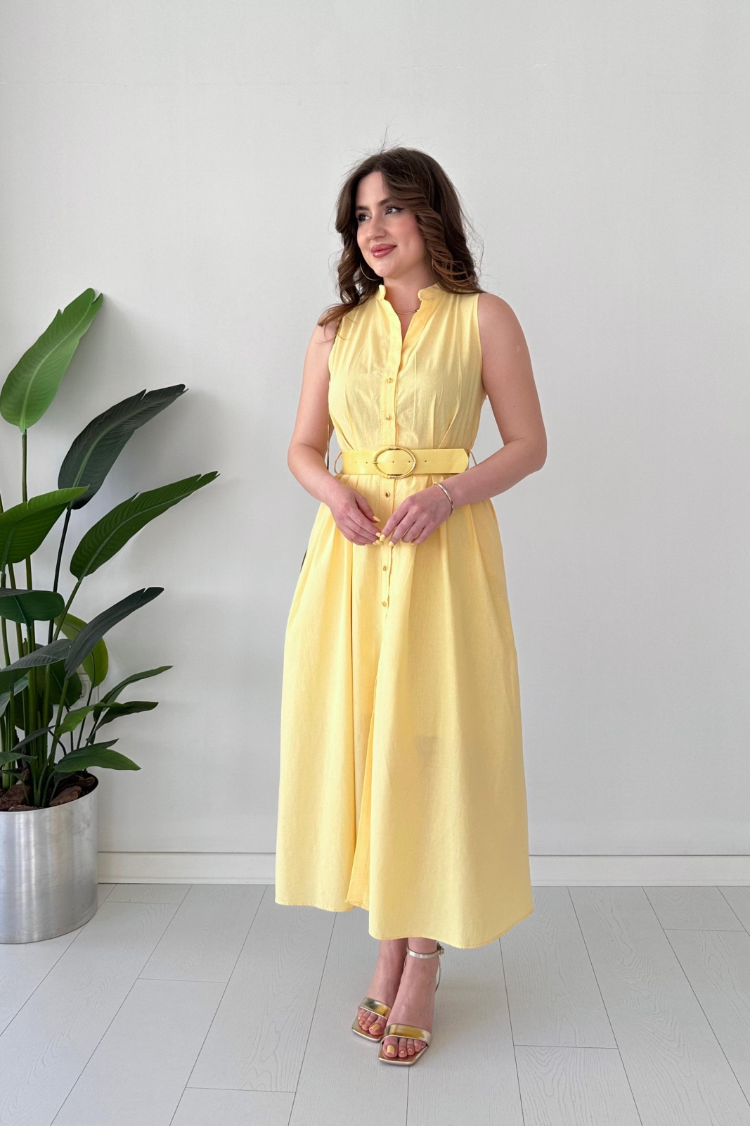 Astarlı Summer Elbise Sarı - Thumbnail