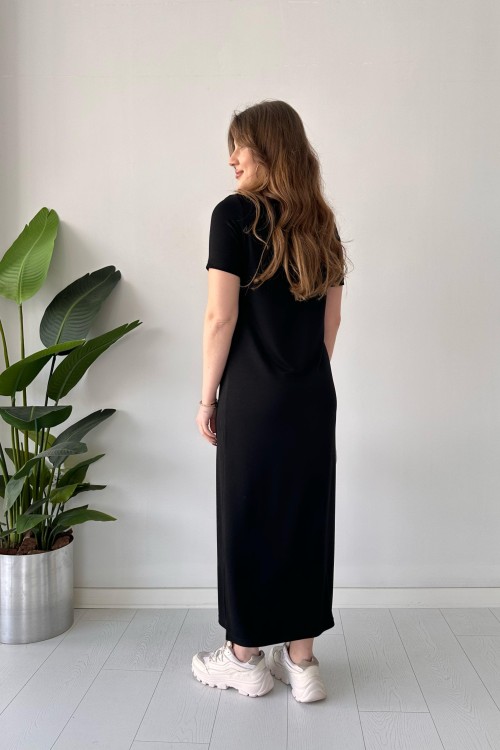 Robe basique en modal noire