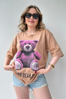 Bear T-shirt Bej - Thumbnail