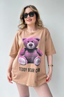 Bear T-shirt Bej - Thumbnail