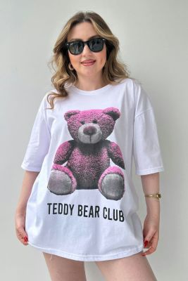 Bear T-shirt Beyaz - Thumbnail