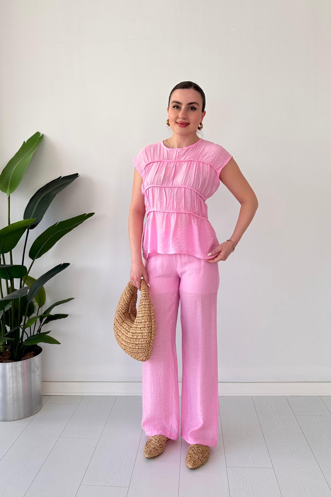 Biye Büzgü Takım Pembe - Thumbnail
