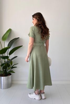 Cepli Gömlek Elbise Mint - Thumbnail