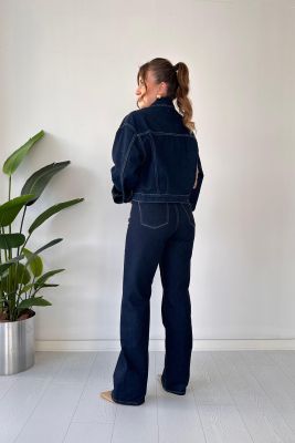 Denim Pantolon Lacivert - Thumbnail