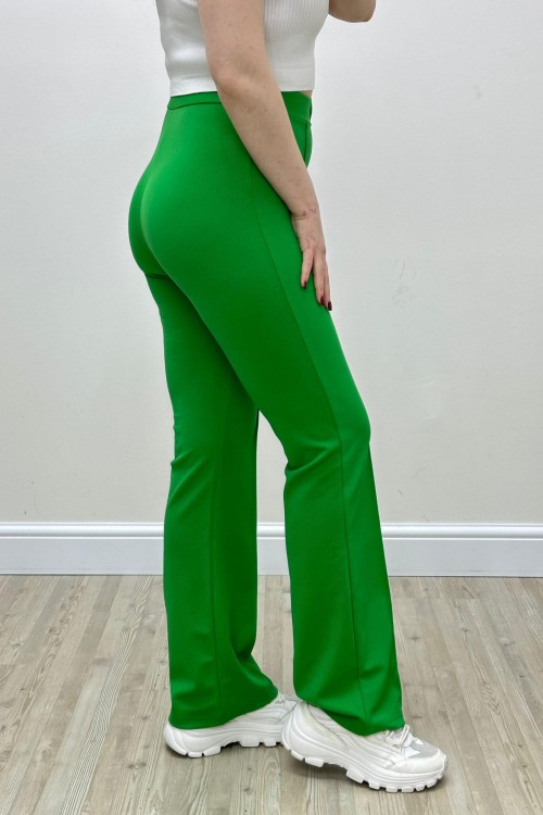 Dertsiz Krep Pantolon Yeşil