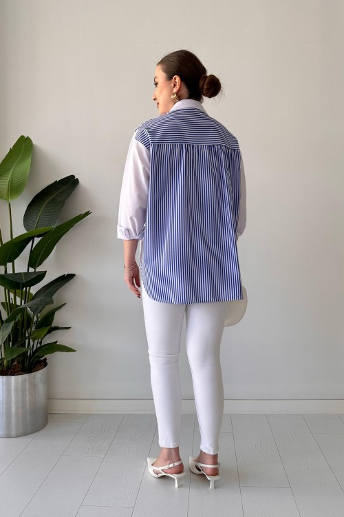 Chemise blanche détaillée avec foulard