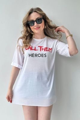 Heroes T-shirt Beyaz - Thumbnail