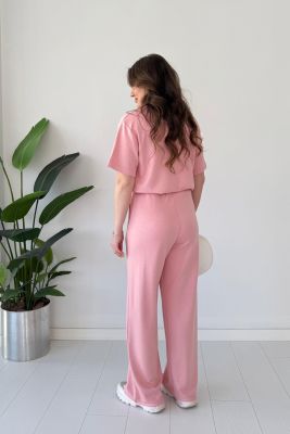 Kısa Kol Basic Takım Pembe - Thumbnail