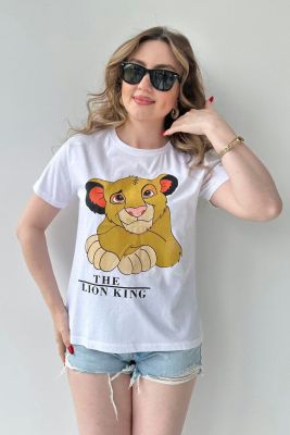 Lion T-shirt Beyaz - Thumbnail