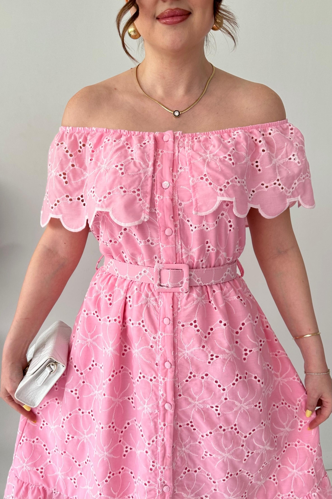 Madonna Brode Elbise Pembe - Thumbnail