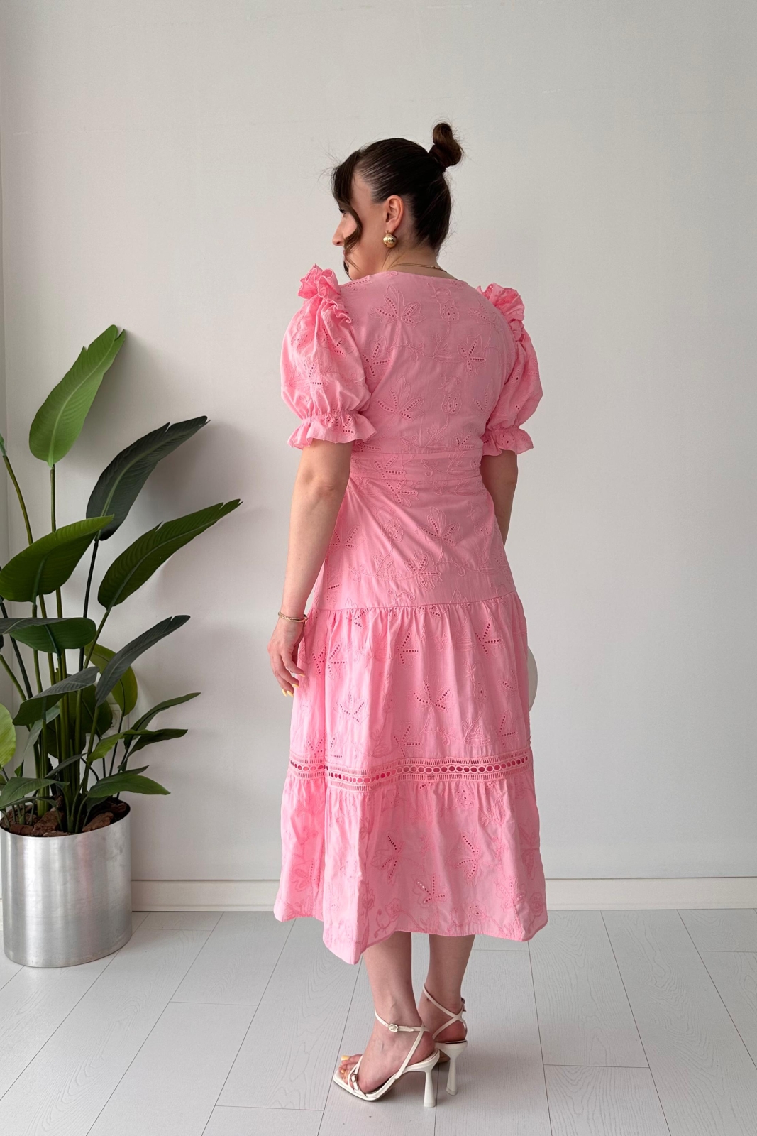 Mercan Fisto Elbise Pembe - Thumbnail