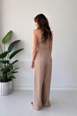 Ön Bağlama Tulum Bej - Thumbnail