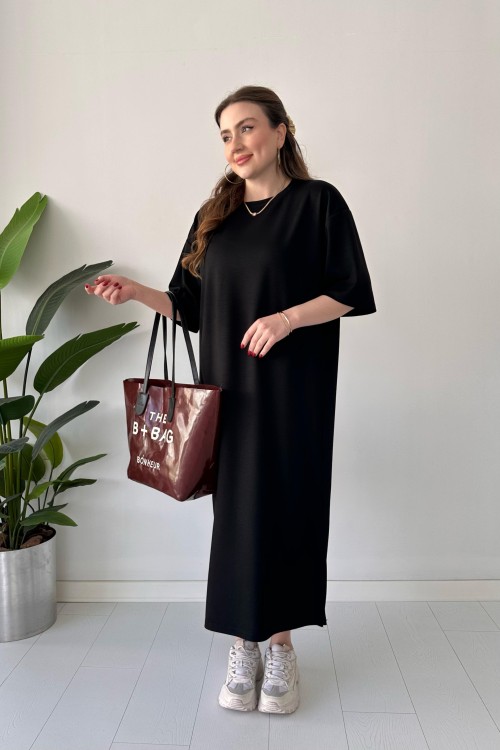 Robe décontractée en modal noire