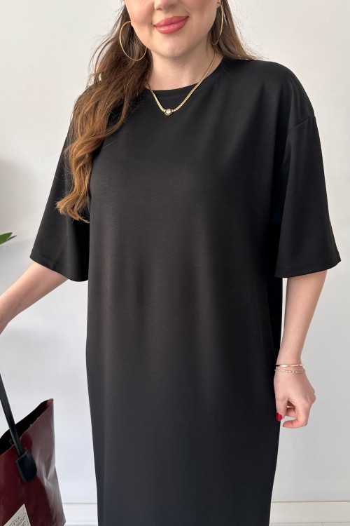 Robe décontractée en modal noire