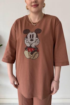 Taşlı Mickey Takım Taba - Thumbnail