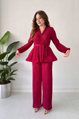 Vatkalı Krinkıl Takım Bordo - Thumbnail