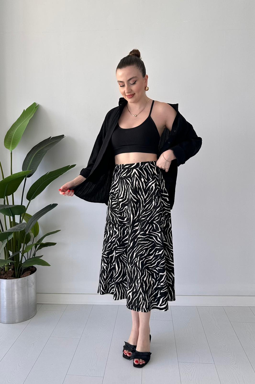 Zebra Etek Siyah - Thumbnail